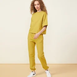 MONROW 90's Classic Joggers GOLDENOLIVE Store